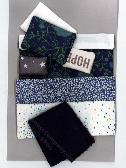 (image for) Miniature Blue Floral and Dot Bedding for Dollhouses