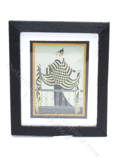 (image for) Miniature Framed Print Woman on the Balcony