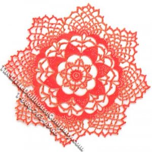 (image for) Miniature Red Star Laser Cut Doily for Dollhouses
