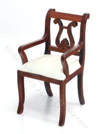 (image for) Miniature Upholstered Walut Dining Armchair