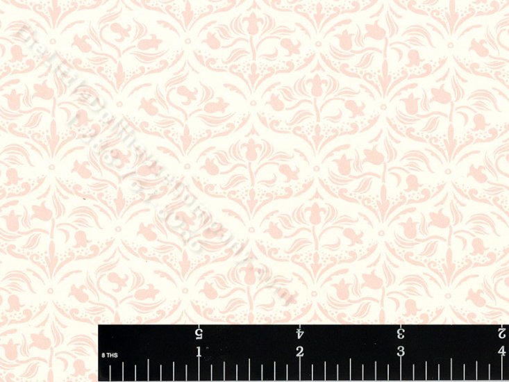 (image for) Art Nouveau Tulip Miniature Wallpaper for Dollhouses