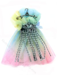 (image for) Dollhouse Miniature Rainbow Tulle Dress
