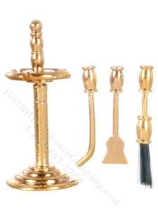 (image for) Miniature Set of Fireplace Tools for Dollhouses