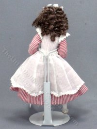 (image for) Porcelain Doll in Red Striped Dress by Pat Melvin