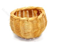 (image for) Miniature Round Woven Basket for Dollhouses