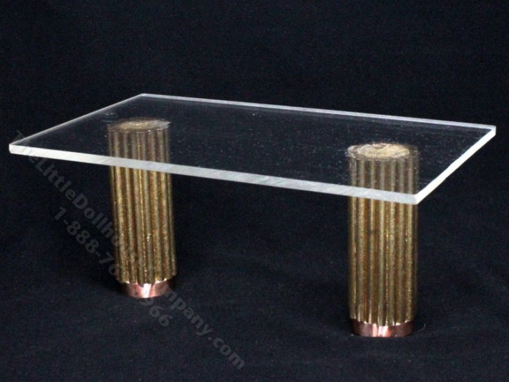 (image for) Miniature Gold and Glass Dining Table by Judith Blondell
