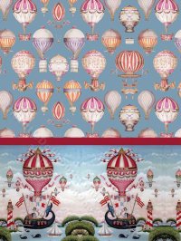 (image for) Dollhouse Scale Model Children's Wainscott Wallpaper