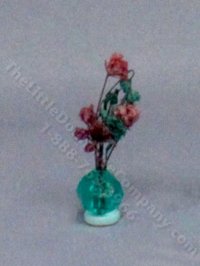 (image for) Miniature Green Vase of Dried Flowers for Dollhouses