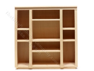 (image for) Miniature Unfinished Bookshelf for Dollhouses