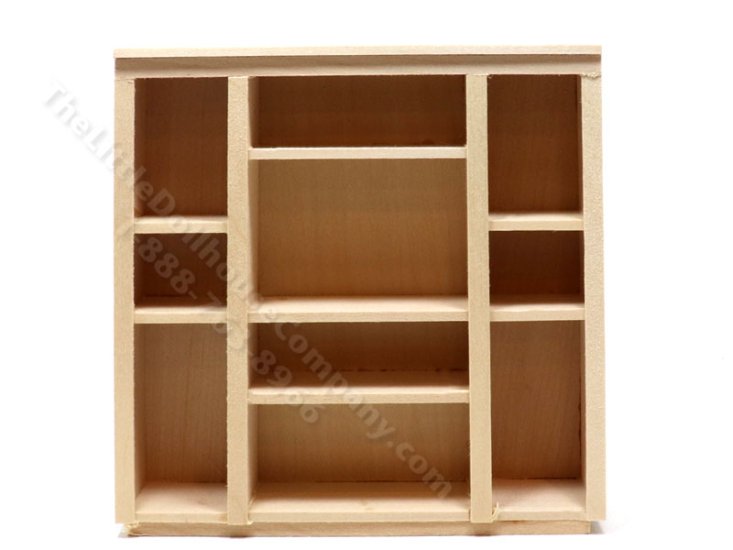 (image for) Miniature Unfinished Bookshelf for Dollhouses