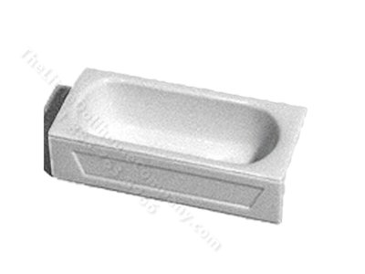 (image for) Miniature Apron/Skirt Style Bath Tub with Front Panel and Hardware for Dollhouses