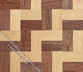 (image for) 1/2" Dark/Light Sawtooth Wood Floor for Dollhouse Scale Models