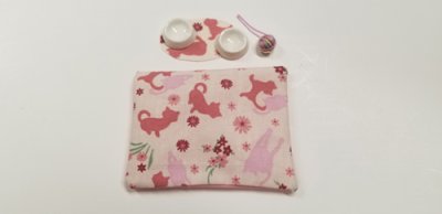 (image for) Miniature Cat Bed, Floor Mat and Food Bowl for Dollhouses