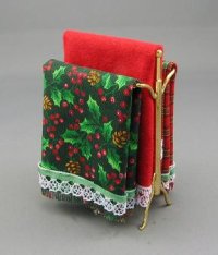 (image for) Dollhouse Miniature Christmas Blanket Set