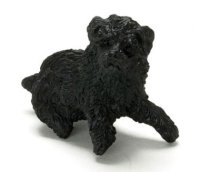 (image for) Dollhouse Scale Model Sitting Black Poodle