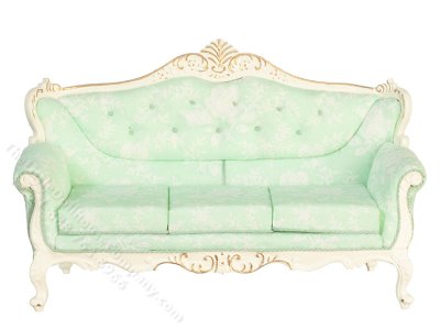 (image for) Louis XV Rococo Settee 18th Century Green