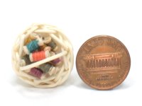 (image for) Miniature Spools of Thread in Basket by Taylor Jade