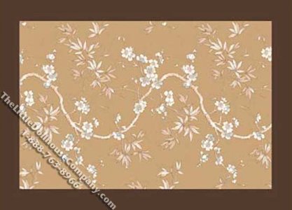 (image for) Miniature Medium Sized Floral Rug for Dollhouses