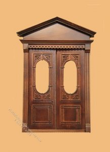 (image for) Miniature Bancroft Double Door, Walnut