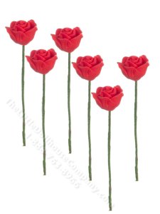 (image for) Miniature Red Roses for Dollhouses