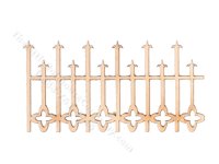 (image for) Miniature Federation Rail Fencing for Dollhouses (4/pack)