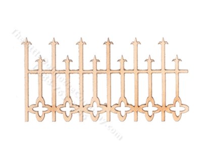 (image for) Miniature Federation Rail Fencing for Dollhouses (4/pack)