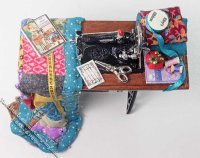 (image for) Miniature Treadle Sewing Machine by Bette Jo Chudy for Dollhouse