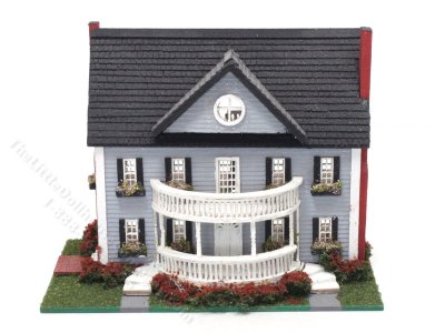 (image for) 1:144 Scale Classic Colonial Style Assembled Dollhouse