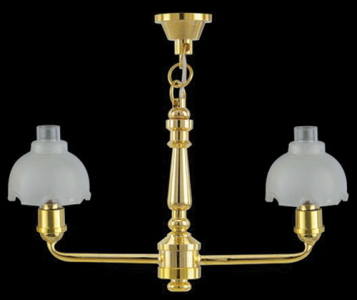 (image for) Dollhouse Scale 2 Up-arm Bell Shade Chandelier