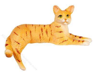 (image for) Miniature Hanging Back Leg Orange Cat for Dollhouses