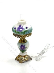 (image for) Miniature Floral Oil Lamp for Dollhouses