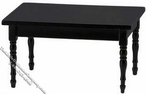 (image for) Miniature Black Dining Table for Dollhouses