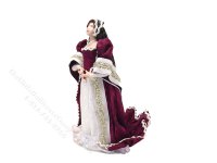 (image for) Miniature Handcrafted Tudor Woman in Plum