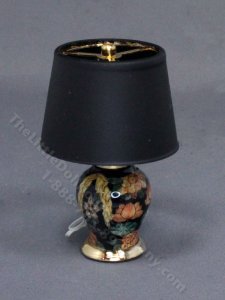 (image for) Miniature Black Vase Table Lamp for Dollhouses