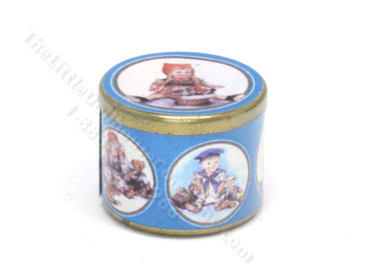 (image for) Miniature Round and Tall Cookie Tin for your Dollhouse (1/pk)
