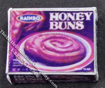 (image for) Miniature Honey Buns Box for Dollhouses