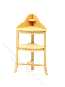 (image for) Miniature Unfinished Corner Plant Stand for Dollhouses