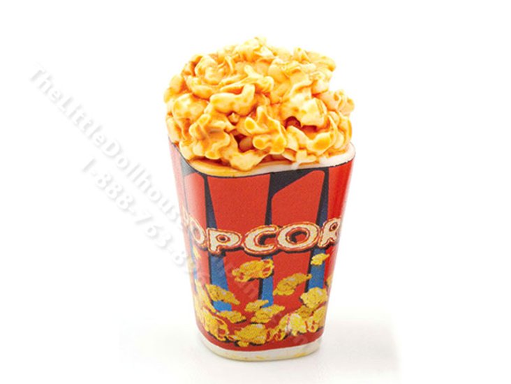 (image for) Miniature Popcorn Box in Red for Dollhouses