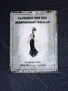 (image for) Miniature Ladies Fashion Ad Sign for Dollhouses