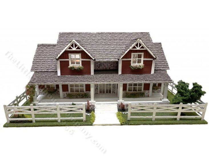 (image for) 1:48 Scale Ranch House Kit