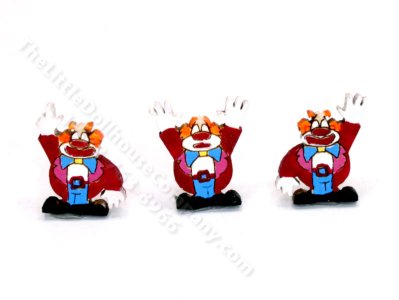 (image for) Miniature Painted Clown Wooden Applique