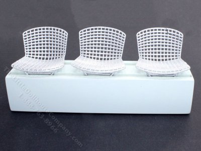 (image for) Miniature Bertoia Chairs Bench by PRD Miniatures