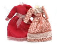 (image for) Miniature Set of Two Pink Victorian Day Dresses