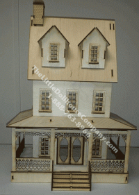 (image for) Half Scale Abriana Country Cottage Laser Cut Dollhouse Kit
