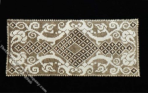 (image for) Miniature large Rectangular Laser Cut Doily for Dollhouses