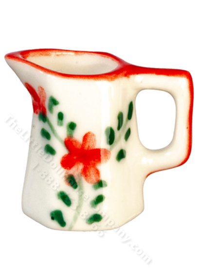 Miniature Red Flower Pitcher for Dollhouses [AZT G6613] | The Little ...
