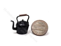 (image for) Miniature Kettle for Dollhouses - Black