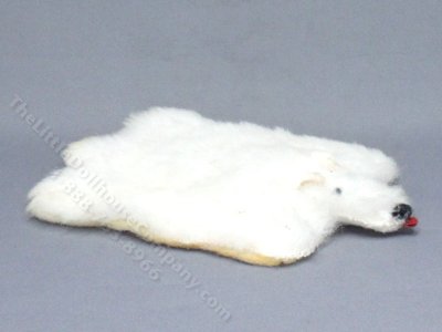 (image for) Miniature Polar Bear Rug for Dollhouses