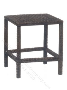 (image for) Miniature Wicker High-Top Table for Dollhouses