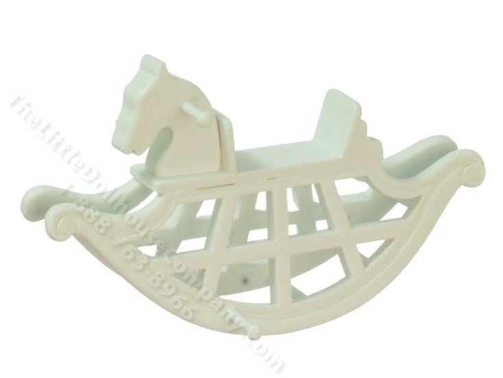 (image for) Miniature Rocking Horse for Dollhouses - Blue